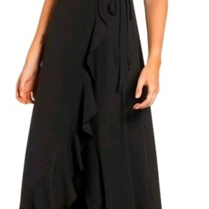 Ralph Lauren Stripe Wrap Deep V Neck dress